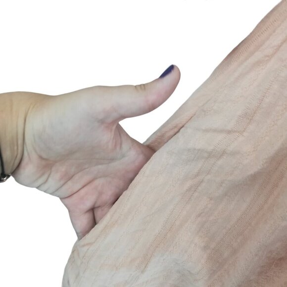 Lulus Puff Sleeve Open Back Empire Waist Babydoll Mini Dress Size S Blush Pink - Picture 7 of 15